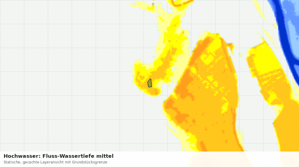 Statische Kartenansicht: Hochwasser: Fluss-Wassertiefe mittel