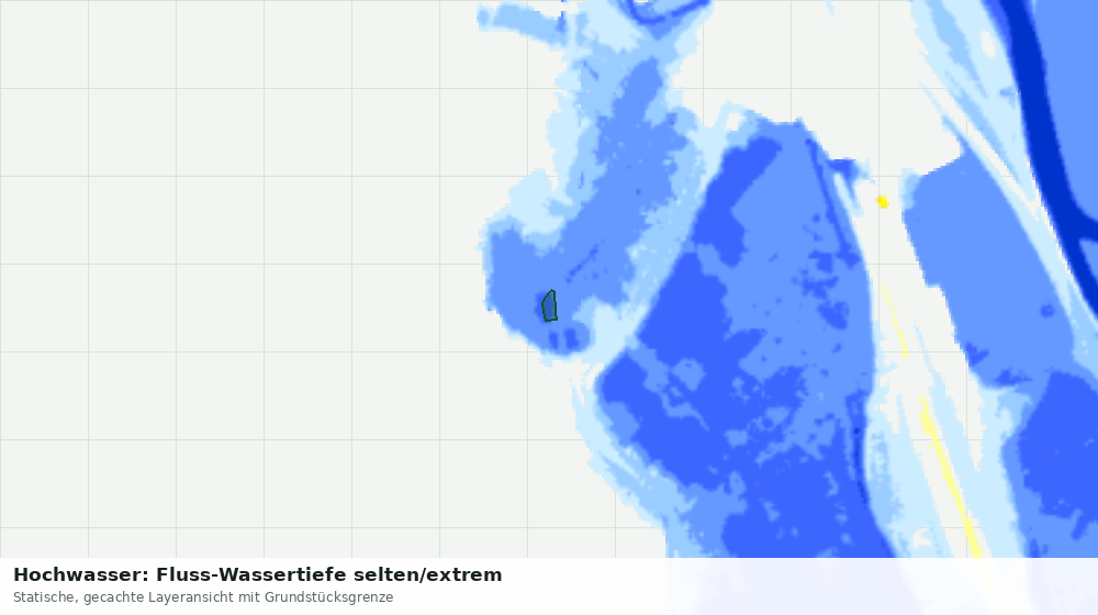 Statische Kartenansicht: Hochwasser: Fluss-Wassertiefe selten/extrem