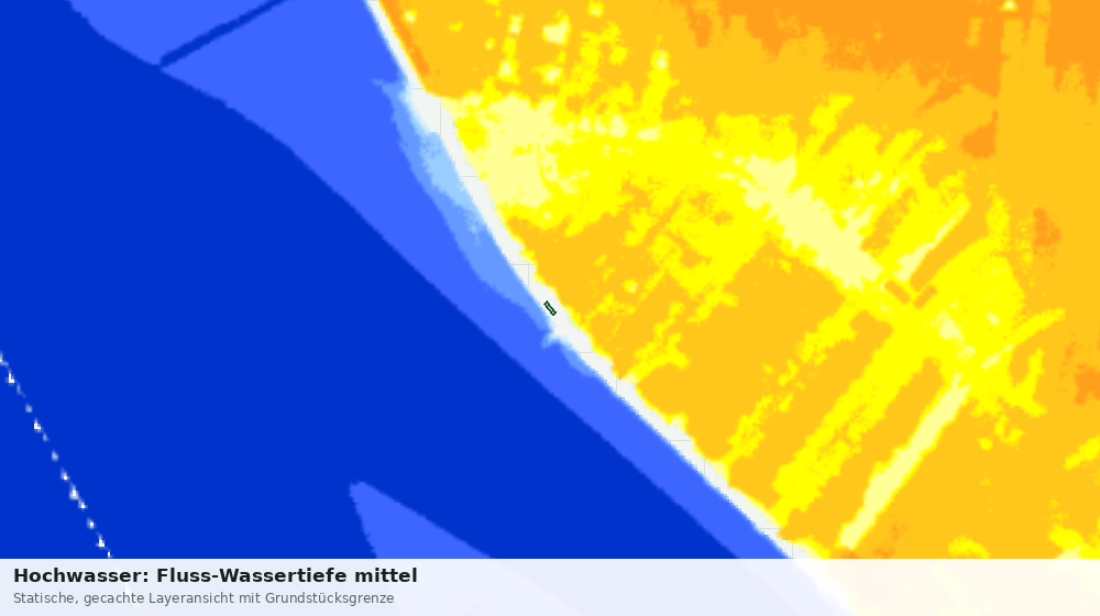 Statische Kartenansicht: Hochwasser: Fluss-Wassertiefe mittel