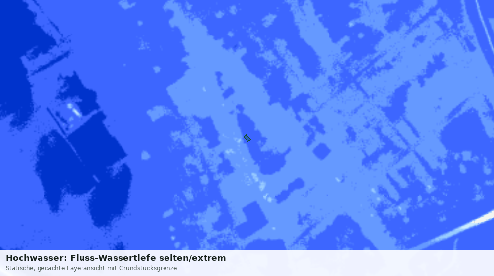 Statische Kartenansicht: Hochwasser: Fluss-Wassertiefe selten/extrem