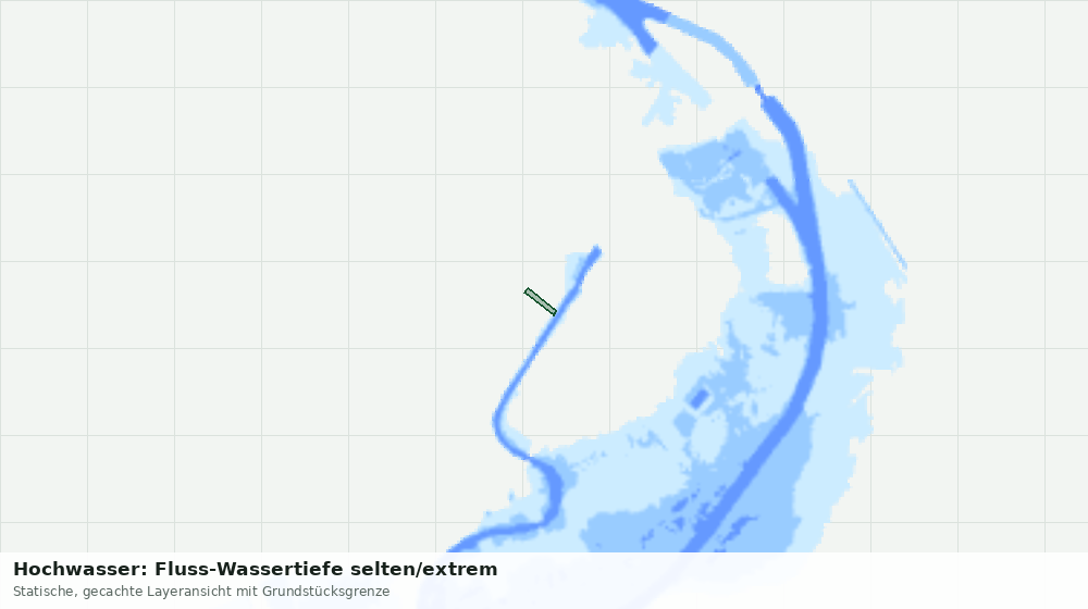 Statische Kartenansicht: Hochwasser: Fluss-Wassertiefe selten/extrem