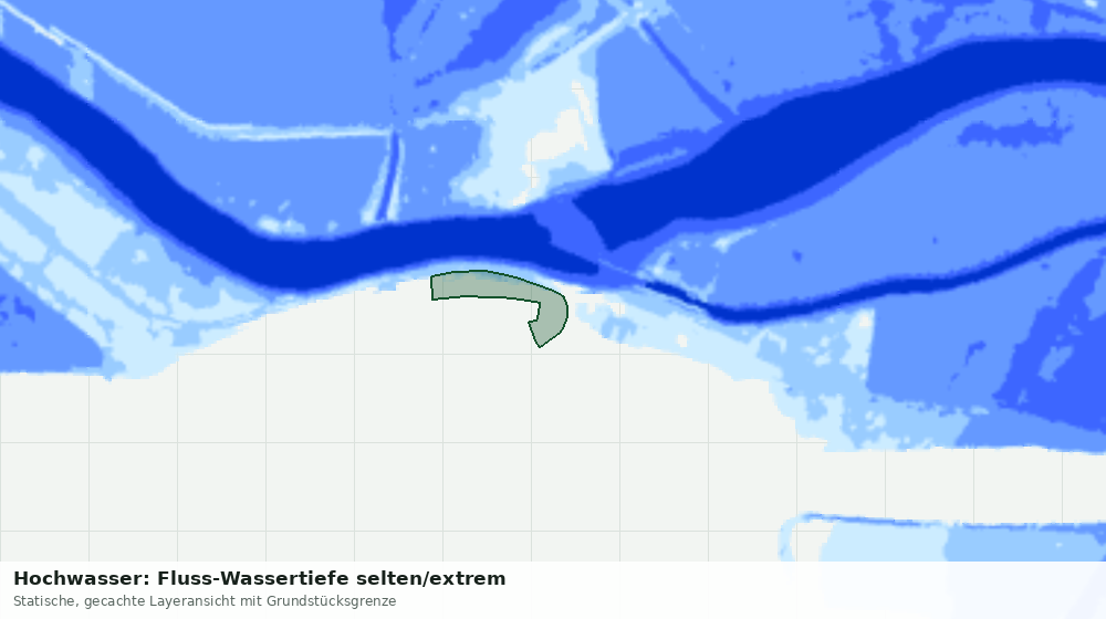 Statische Kartenansicht: Hochwasser: Fluss-Wassertiefe selten/extrem
