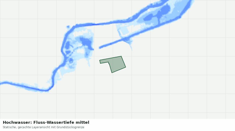 Statische Kartenansicht: Hochwasser: Fluss-Wassertiefe mittel
