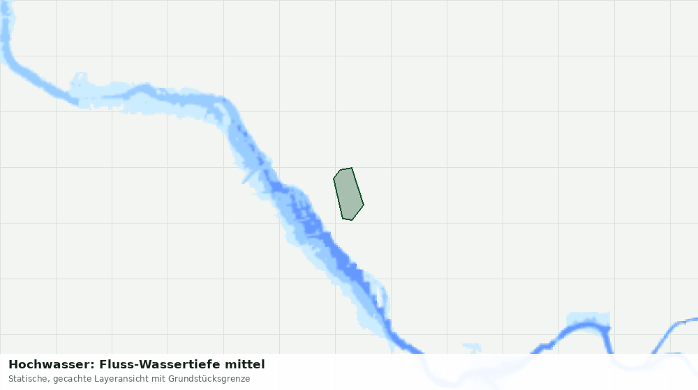 Statische Kartenansicht: Hochwasser: Fluss-Wassertiefe mittel