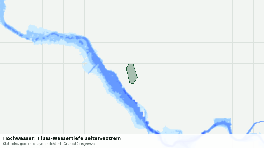 Statische Kartenansicht: Hochwasser: Fluss-Wassertiefe selten/extrem