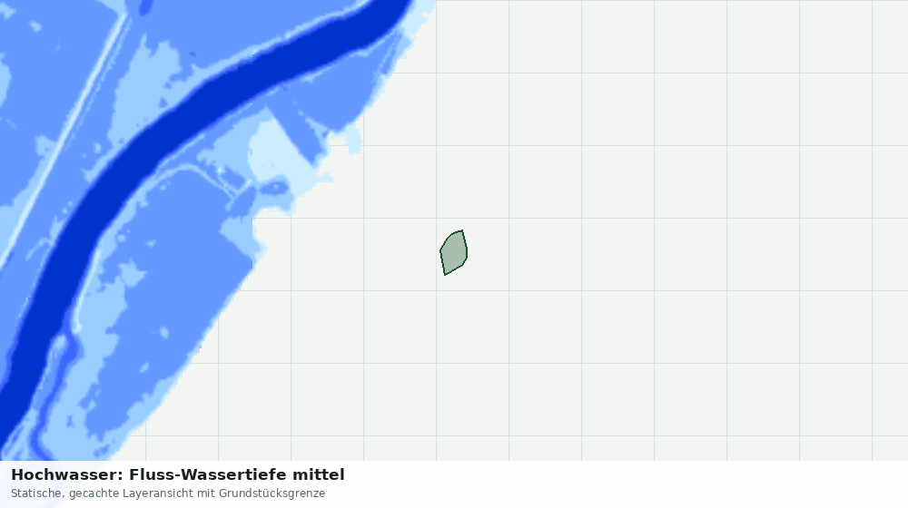 Statische Kartenansicht: Hochwasser: Fluss-Wassertiefe mittel