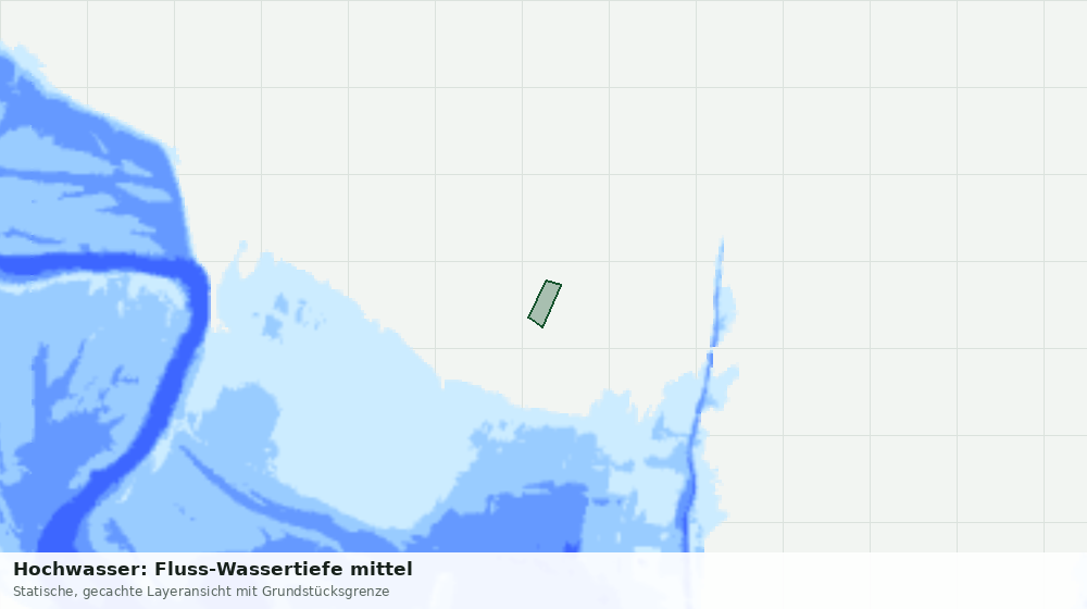 Statische Kartenansicht: Hochwasser: Fluss-Wassertiefe mittel