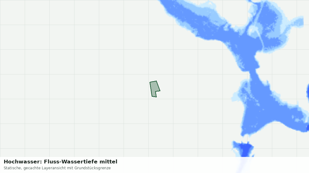Statische Kartenansicht: Hochwasser: Fluss-Wassertiefe mittel