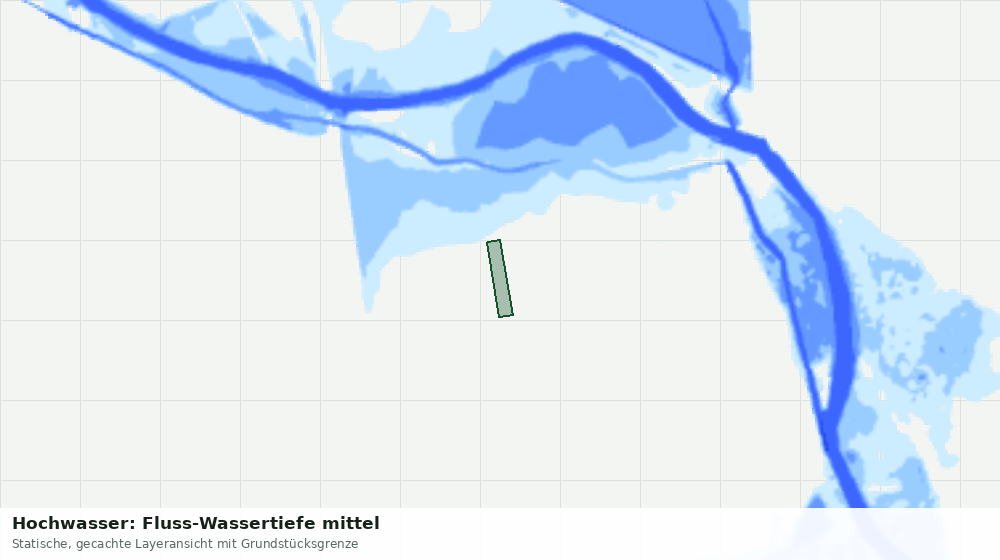 Statische Kartenansicht: Hochwasser: Fluss-Wassertiefe mittel