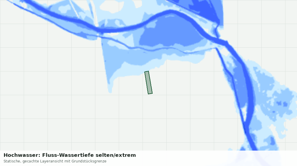 Statische Kartenansicht: Hochwasser: Fluss-Wassertiefe selten/extrem