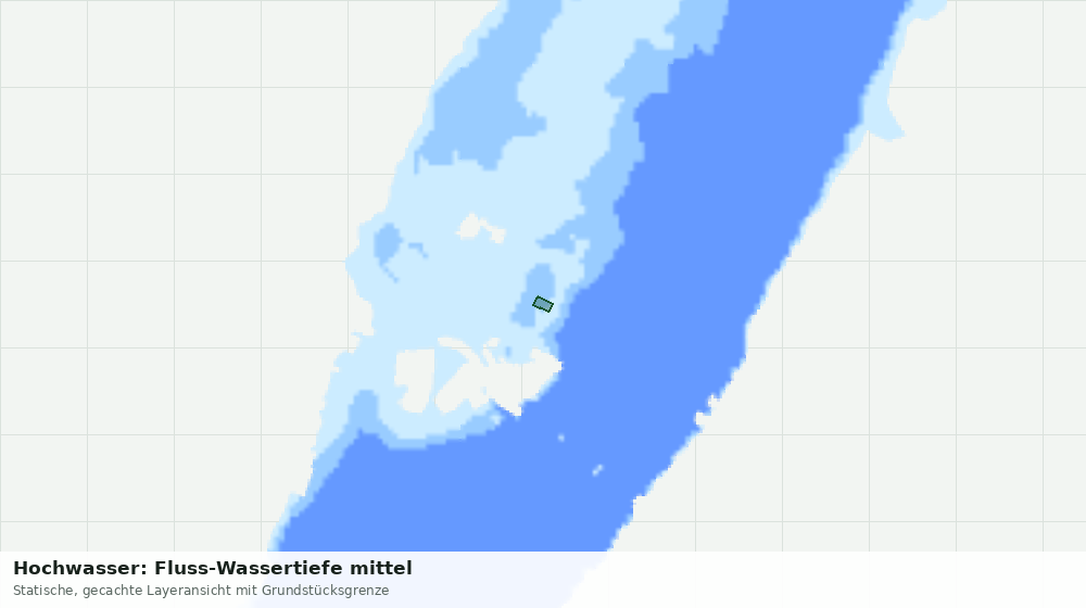 Statische Kartenansicht: Hochwasser: Fluss-Wassertiefe mittel