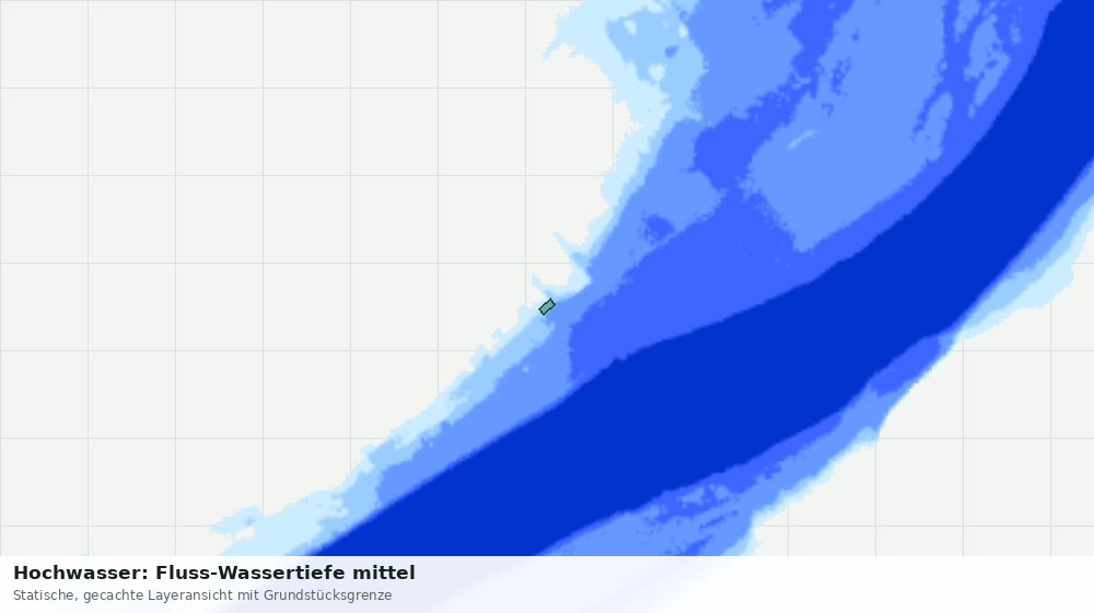 Statische Kartenansicht: Hochwasser: Fluss-Wassertiefe mittel