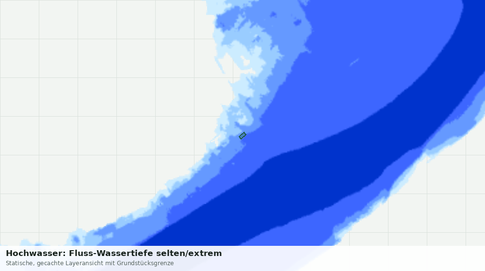 Statische Kartenansicht: Hochwasser: Fluss-Wassertiefe selten/extrem