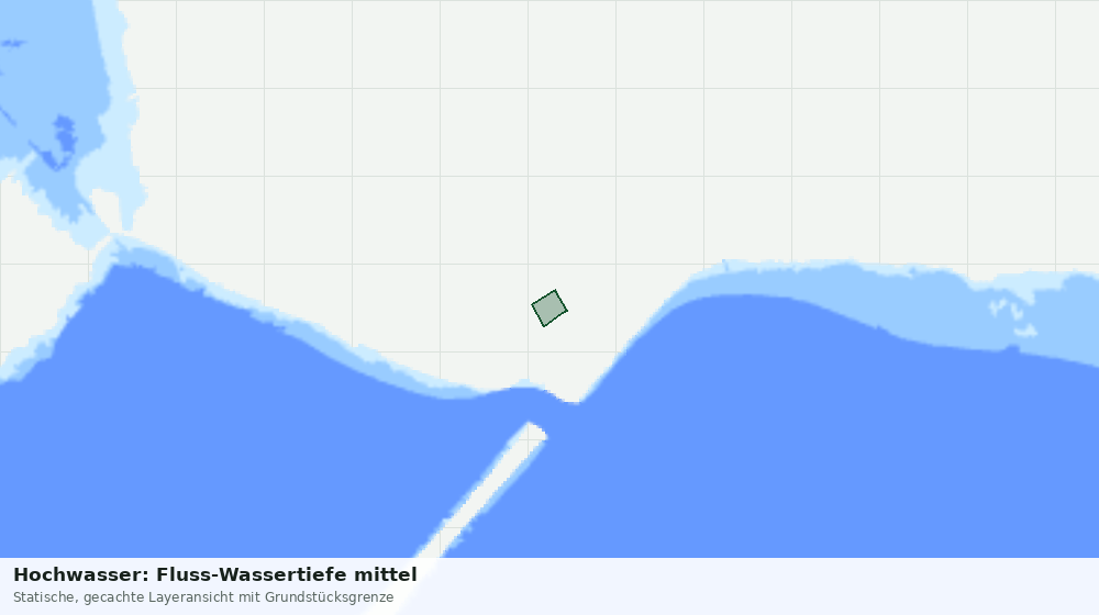 Statische Kartenansicht: Hochwasser: Fluss-Wassertiefe mittel