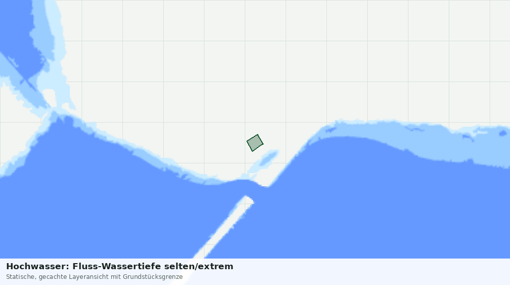 Statische Kartenansicht: Hochwasser: Fluss-Wassertiefe selten/extrem