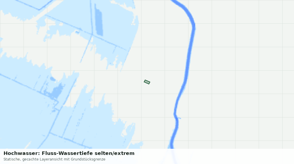 Statische Kartenansicht: Hochwasser: Fluss-Wassertiefe selten/extrem