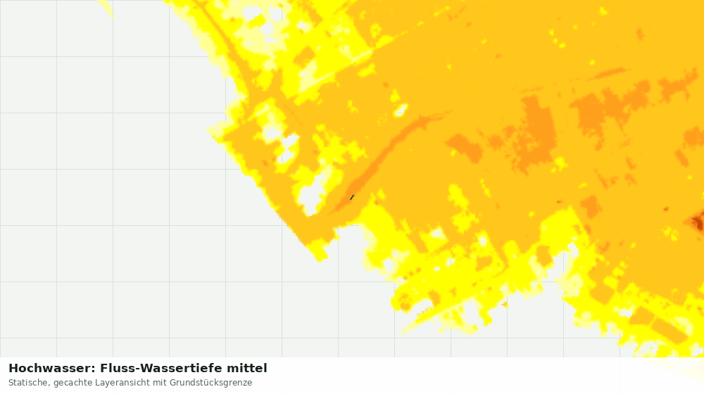 Statische Kartenansicht: Hochwasser: Fluss-Wassertiefe mittel
