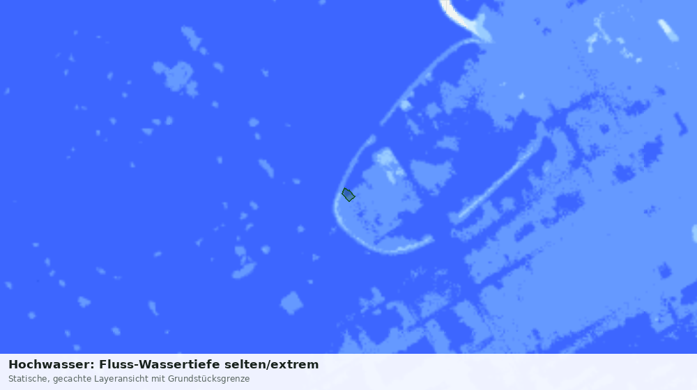 Statische Kartenansicht: Hochwasser: Fluss-Wassertiefe selten/extrem