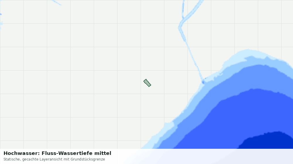 Statische Kartenansicht: Hochwasser: Fluss-Wassertiefe mittel
