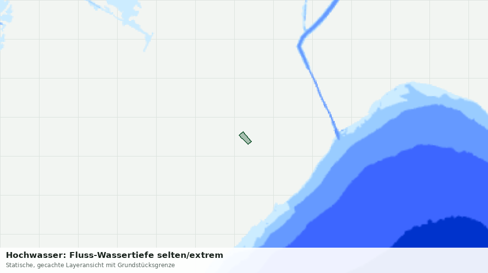 Statische Kartenansicht: Hochwasser: Fluss-Wassertiefe selten/extrem