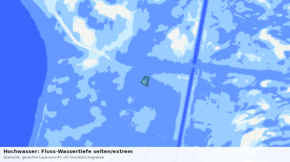 Statische Kartenansicht: Hochwasser: Fluss-Wassertiefe selten/extrem