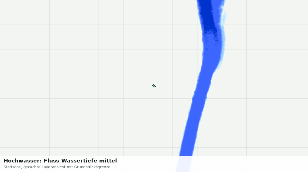 Statische Kartenansicht: Hochwasser: Fluss-Wassertiefe mittel