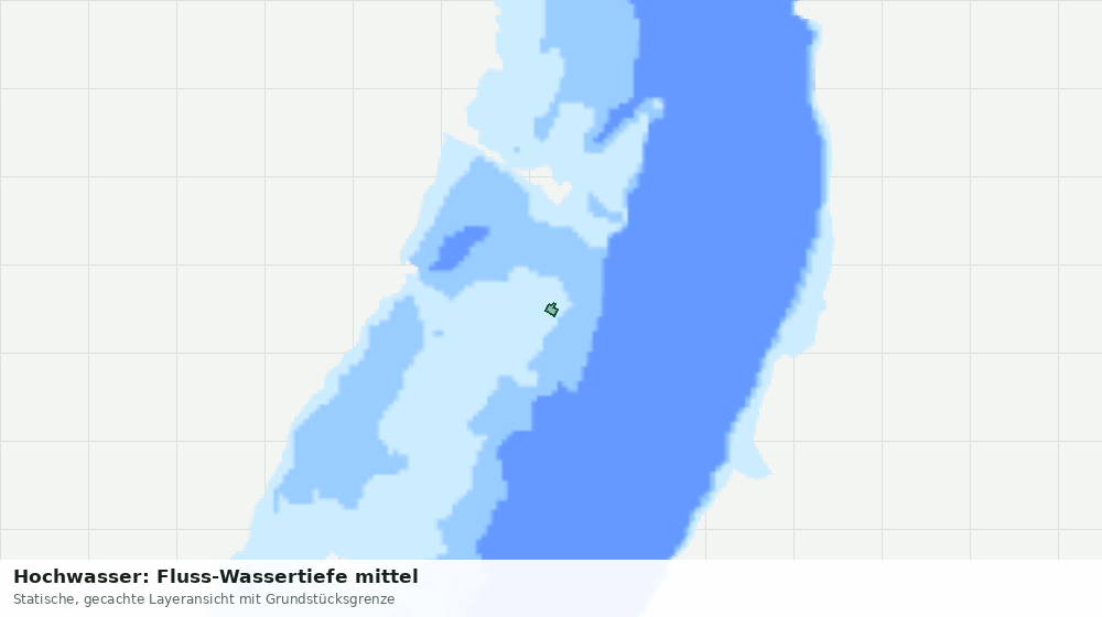 Statische Kartenansicht: Hochwasser: Fluss-Wassertiefe mittel