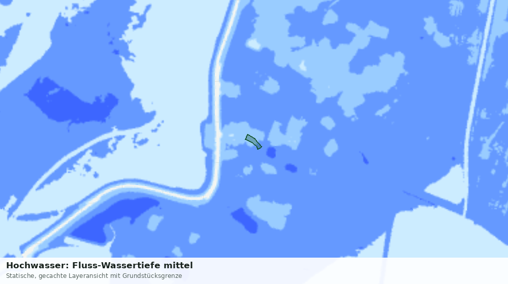 Statische Kartenansicht: Hochwasser: Fluss-Wassertiefe mittel
