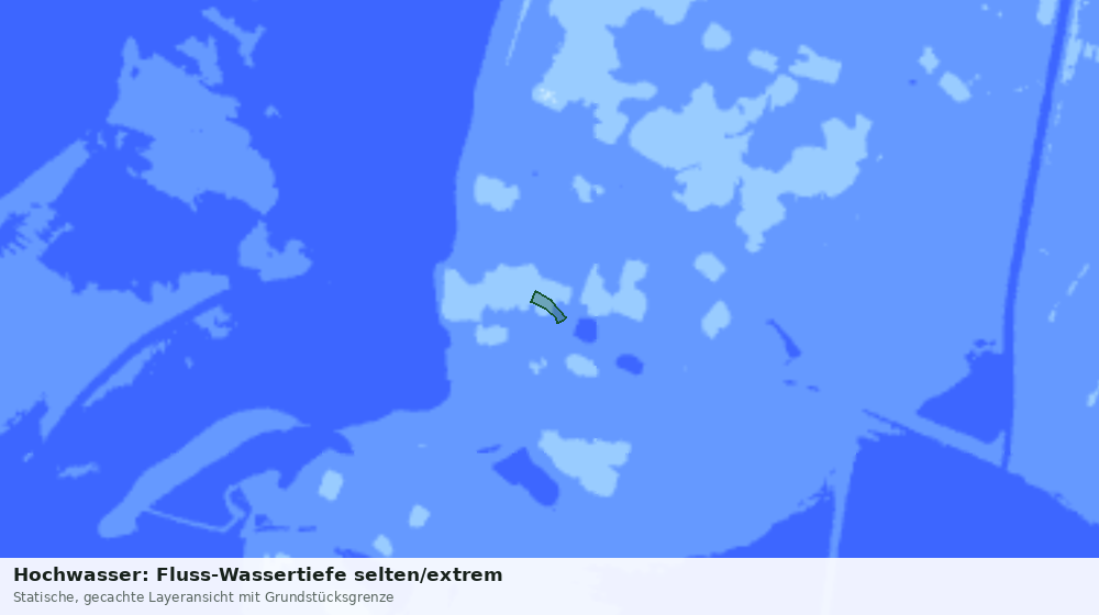 Statische Kartenansicht: Hochwasser: Fluss-Wassertiefe selten/extrem