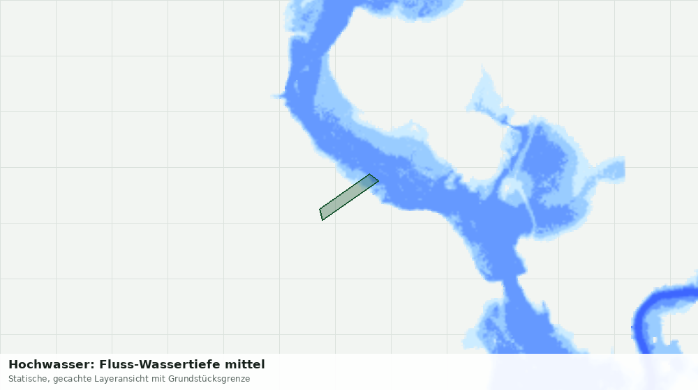 Statische Kartenansicht: Hochwasser: Fluss-Wassertiefe mittel