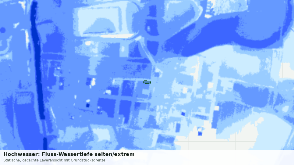 Statische Kartenansicht: Hochwasser: Fluss-Wassertiefe selten/extrem