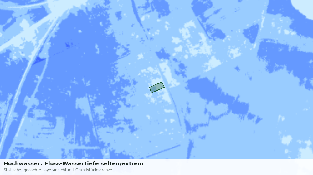 Statische Kartenansicht: Hochwasser: Fluss-Wassertiefe selten/extrem