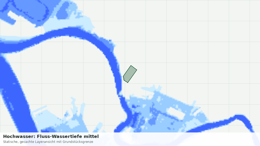 Statische Kartenansicht: Hochwasser: Fluss-Wassertiefe mittel