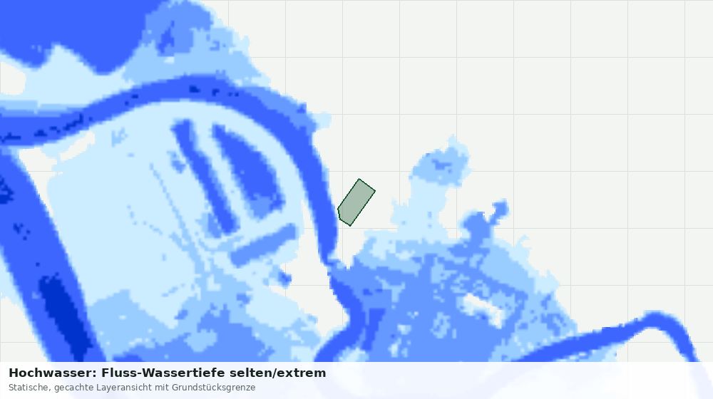 Statische Kartenansicht: Hochwasser: Fluss-Wassertiefe selten/extrem