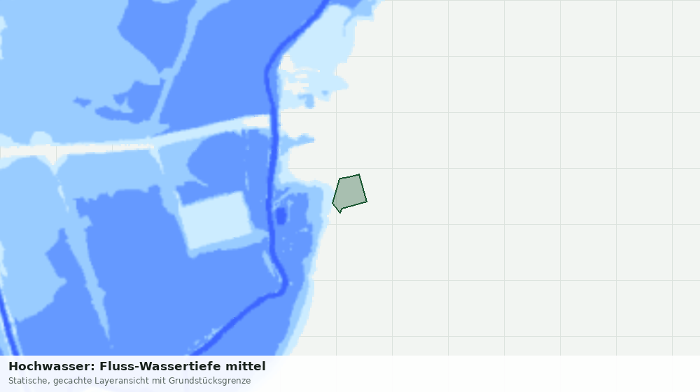 Statische Kartenansicht: Hochwasser: Fluss-Wassertiefe mittel