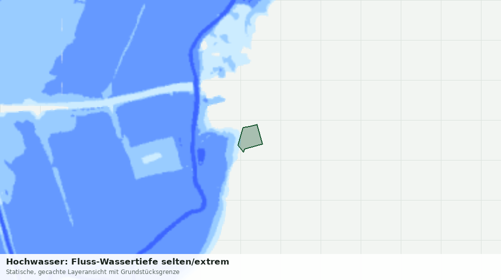 Statische Kartenansicht: Hochwasser: Fluss-Wassertiefe selten/extrem
