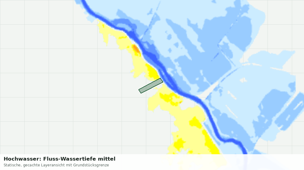 Statische Kartenansicht: Hochwasser: Fluss-Wassertiefe mittel