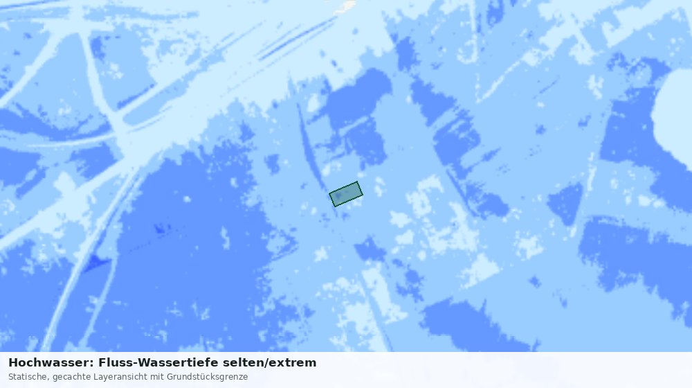 Statische Kartenansicht: Hochwasser: Fluss-Wassertiefe selten/extrem