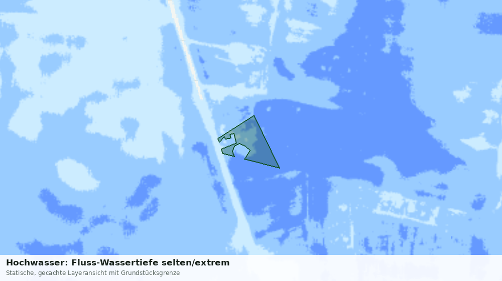 Statische Kartenansicht: Hochwasser: Fluss-Wassertiefe selten/extrem