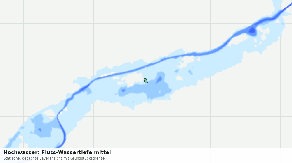 Statische Kartenansicht: Hochwasser: Fluss-Wassertiefe mittel