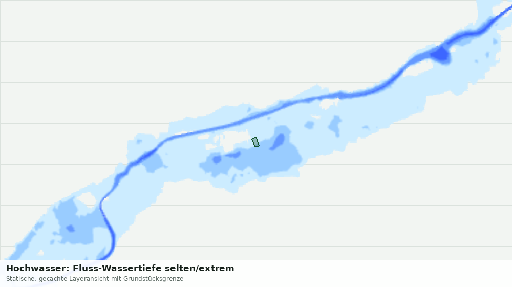 Statische Kartenansicht: Hochwasser: Fluss-Wassertiefe selten/extrem