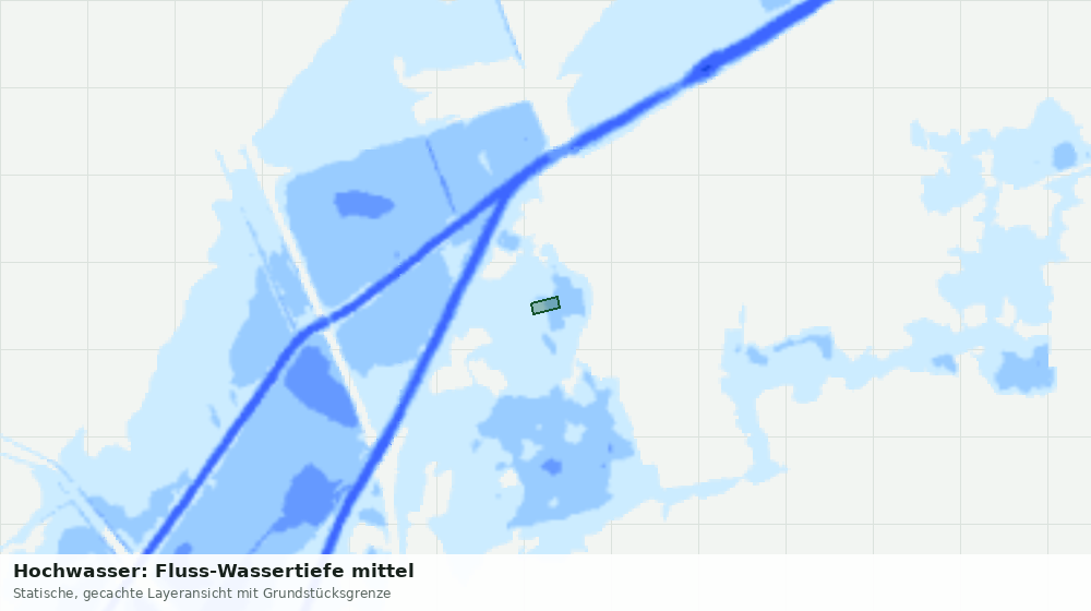 Statische Kartenansicht: Hochwasser: Fluss-Wassertiefe mittel