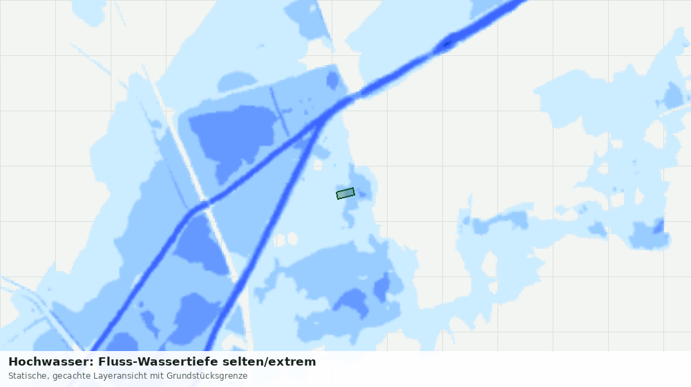 Statische Kartenansicht: Hochwasser: Fluss-Wassertiefe selten/extrem
