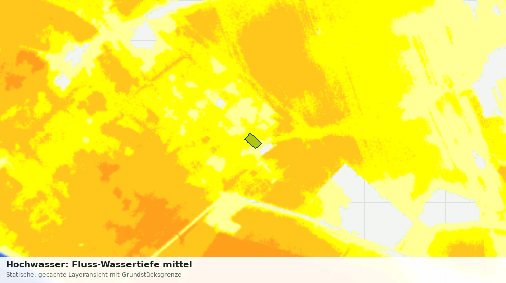 Statische Kartenansicht: Hochwasser: Fluss-Wassertiefe mittel
