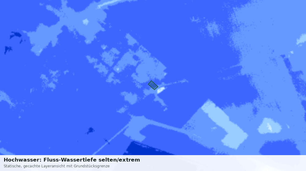 Statische Kartenansicht: Hochwasser: Fluss-Wassertiefe selten/extrem