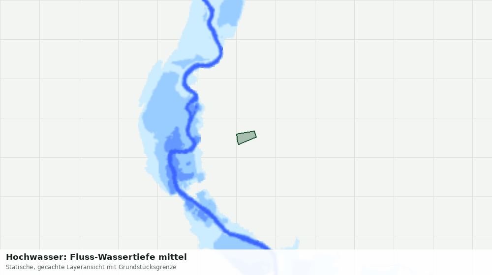 Statische Kartenansicht: Hochwasser: Fluss-Wassertiefe mittel