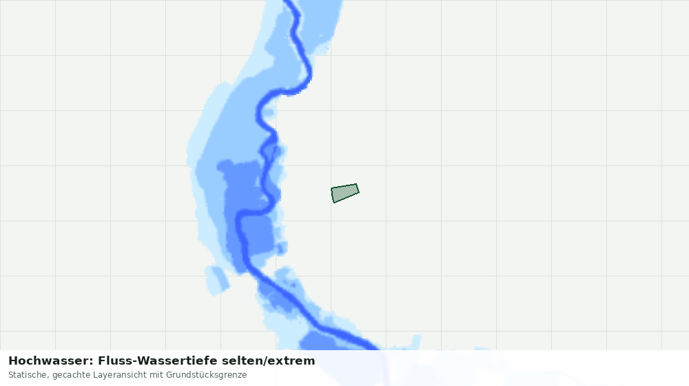 Statische Kartenansicht: Hochwasser: Fluss-Wassertiefe selten/extrem