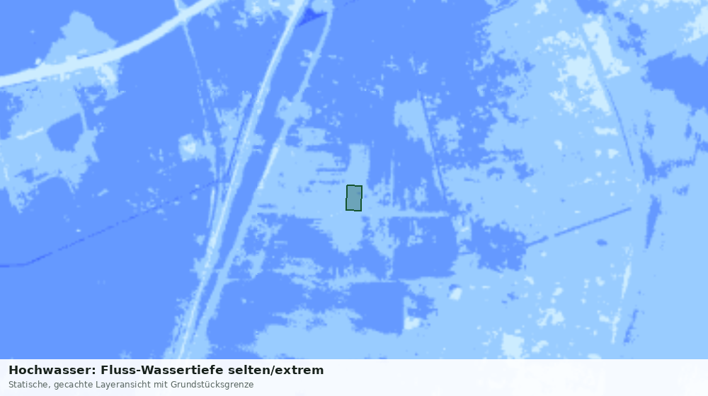 Statische Kartenansicht: Hochwasser: Fluss-Wassertiefe selten/extrem