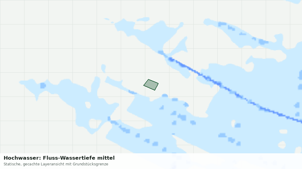 Statische Kartenansicht: Hochwasser: Fluss-Wassertiefe mittel