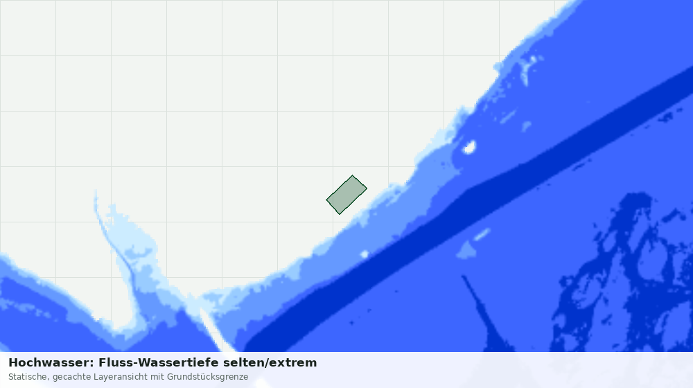 Statische Kartenansicht: Hochwasser: Fluss-Wassertiefe selten/extrem